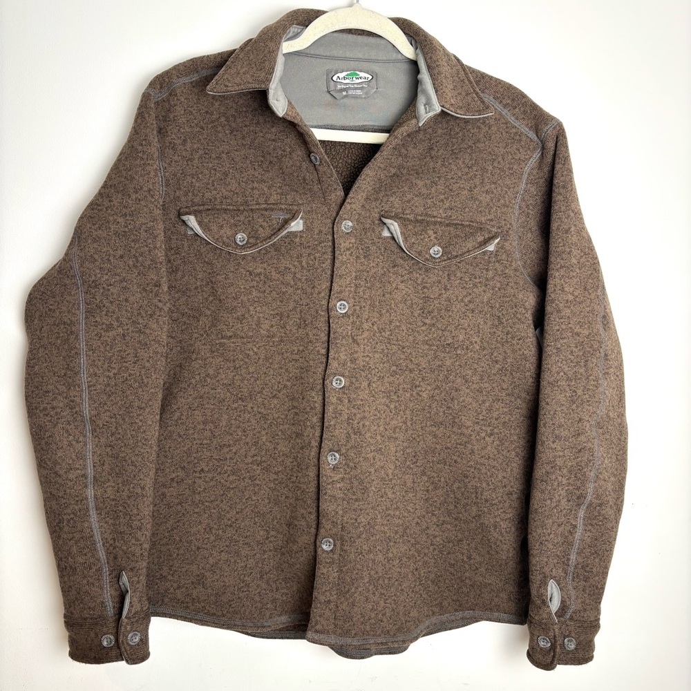 Arborwear Fleece Jacket Shirt Button Up Men’s M Medium Utility